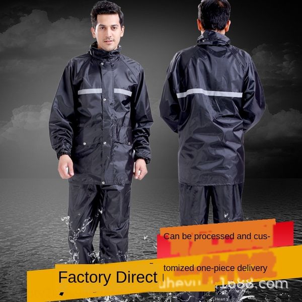 qewiw black pvc split outdoor labor protection reflective raincoat suit black pvc split outdoor labor protection reflective rai, Red;brown